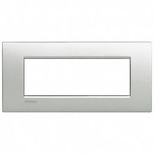 Рамка 7 модулей LIVING LIGHT, алюминий |  код. LNC4807TE |  Bticino