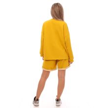 Костюм женский Оверсайз с шортами жёлтый