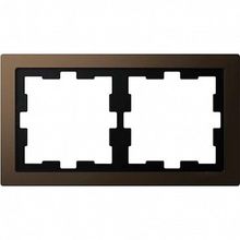 Рамка 2 поста MERTEN D-LIFE, мокко |  код. MTN4020-6552 |  Schneider Electric