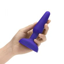 b-Vibe Фиолетовая анальная вибропробка с 3 источниками вибрации TRIO REMOTE CONTROL PLUG  PURPLE - 13,5 см.