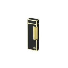 RL2401 - Зажигалка газовая DUNHILL "Rollagas Black Lacquer Gold"  латунь позолота черный лак " - DUNHILL (Англия)