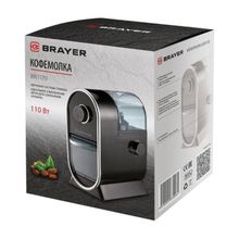 Кофемолка Brayer BR1170, жерновая, ёмкость 100 г., 110 Вт, регулировка помола