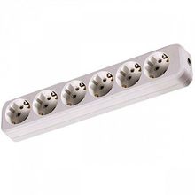Колодка розеточная   6-местный, с заземлением, белый, SQ1806-0039 |  код. SQ1806-0039 |  TDM