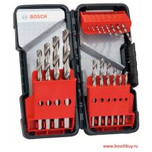 Bosch Набор из 18 сверл по металлу HSS-G 1-10 мм, DIN 338, 135°, в Toughbox (2607019578 , 2.607.019.578)