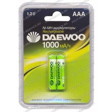 Аккумулятор Daewoo HR03 1000 (AAA) (1,2V) блист-2