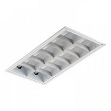 TLC218 W EL EM, встраиваемый светильник, цвет корпуса - белый,  595х295, растр белого цвета, ЭПРА G13 |  код. 18399 |  Technolux