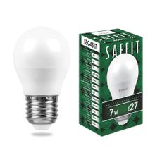 Saffit Лампа светодиодная Saffit E27 7W 4000K Шар Матовая SBG4507 55037 ID - 235152