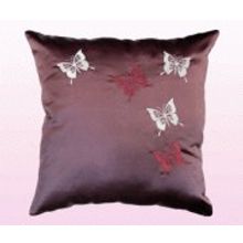 Подушка декоративная 45х45 см с вышивкой Бабочки фиолетовый Primavelle 152162