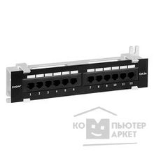 EXEGATE EX256754RUS Патч-панель UTP настенная 12 port кат.5e, , разъём KRONE&110 dual IDC