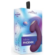 Фиолетовый вибратор Phoenix с вакуумной стимуляцией клитора - 18 см. (фиолетовый)