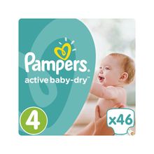 Pampers Active Baby-Dry 8-14 кг 4 размер 46 шт