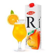 Безалкогольный напиток Rich апельсин, 1.000 л., 0.0%, безалкогольный, пачка, 12