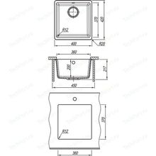 Florentina (Флорентина) Вега 360 антрацит FSm подстольная