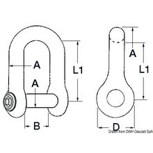 Osculati Anchor shackle AISI 316 5 mm, 01.080.05