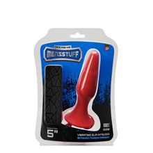 Dream Toys Красная анальная вибропробка с пультом управления MENZSTUFF 5INCH SLIM INTRUDER BUTT PLUG - 13 см. (красный)