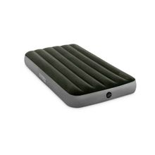 Односпальный надувной матрас Intex 64761 Downy Airbed + насос (99х191х25см) (1124378)