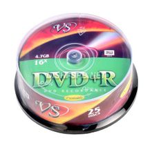 DVD+R диск 16х VS 4.7 Гб Printable, 25 дисков.