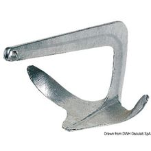 Osculati Trefoil anchor 10 kg, 01.110.10