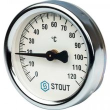 Термометр биметаллический накладной с пружиной Ø63 Stout, SIM-0004-630015