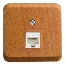 Розетка компьютерная 1xRJ45 Cat.5 ЭТЮД, бук |  код. KOMA-001T |  Schneider Electric