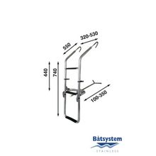 Batsystem Трап носовой Batsystem ST135 740 x 320 - 530 мм 3 ступеньки