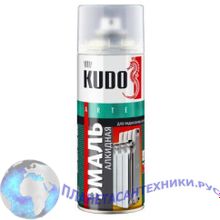 Спрей-краска для радиаторов Kudo KU5101, эмаль белая