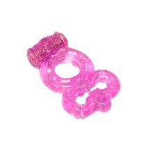 Розовое эрекционное кольцо Rings Treadle с подхватом Розовый