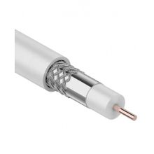 Кабель коаксиальный KRAULER RG-6 75 Ом, CCS(18AWG), PVC белый, 100м