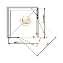 Душевой уголок Cezares Royal Palace A22 (90x90) прозрачное стекло (бронза)