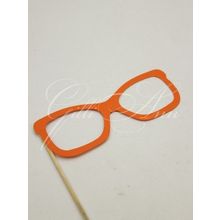 Очки на палочке для фотосессии №9 оранжевые, Gilliann OC0019