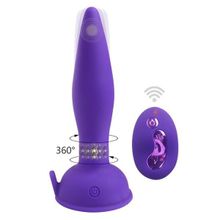 Фиолетовый анальный вибростимулятор Remote Control Anal Plug - 17,5 см. (161871)