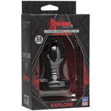 Doc Johnson Анальная пробка с тоннелем Kink Wet Works Explore Platinum Premium Silicone Plug 3.5  - 8,9 см. (черный)