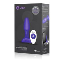 b-Vibe Фиолетовая анальная пробка с римминг-эффектом RIMMING PETITE - 12,4 см. (фиолетовый)