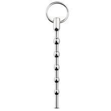  Серебристый уретральный стимулятор Sinner Solid Metal Dilator With Pull Ring - 15,5 см.