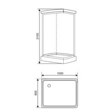 Душевая кабина ARCUS STYLE S-47 100х80 низкий поддон