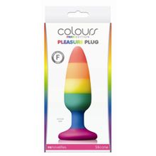 Радужная пробка Colours Pride Edition Pleasure Plug Medium - 13,3 см.