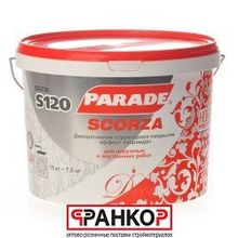 Декор. покрытие с эф. короеда Parade S120 Scorza new Белый 15кг