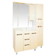 Misty Зеркальный шкаф Кристи 90 R бежевый, эмаль