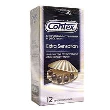 Презервативы с крупными точками и рёбрами Contex Extra Sensation 12шт