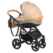 Rudis Коляска 2 в 1 Solo бежевая рогожка