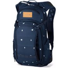 Темно-синий с белыми птичками вело рюкзак для женщин Dakine Nomad 18L Reservoir Sportsman Smn с вентилируемой спиной