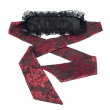 California Exotic Novelties Атласная маска на глаза Scandal Eye Mask (черный с красным)