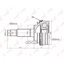Шрус Наружный | Перед Прав Лев | LYNXauto арт. CO7509A