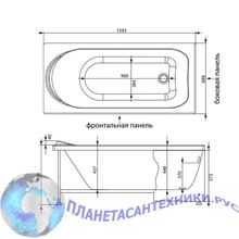 Акриловая ванна Aquanet West 160x70