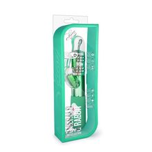 Blush Novelties Зелёный вибромассажер с клиторальной стимуляцией Emerald G Rabbit - 26 см.