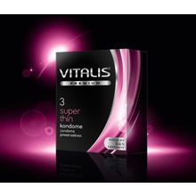 R&S GmbH Ультратонкие презервативы VITALIS premium №3 Super thin - 3 шт. (прозрачный)