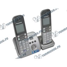 Радиотелефон Panasonic "KX-TG6822RUM", DECT, с опред.номера, с автоотв., доп. трубка, серый [127943]