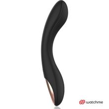 DreamLove Черный вибратор с пультом-часами Anne s Desire Curve G-Spot Vibe Wireless Watchme - 20,5 см. (черный)