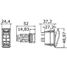 Osculati Marina TOP watert. toggle switch (ON)-OFF-(ON) bip, 14.212.03