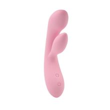 Chisa Нежно-розовый вибратор Dual Fulfill Bunny с клиторальным стимулятором - 20,5 см. (нежно-розовый)